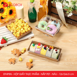  EFHP5N - Hộp giấy kraft thực phẩm - Nắp PET - Nâu - 12x12x6.5 cm 
