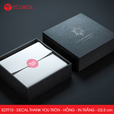  EDTT10 - Combo 50 decal Thank You tròn - Hồng - In trắng - 2.5cm [50 cái/pack] 
