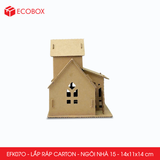  EFK07O - Nhà giấy lắp ráp bằng carton - Mẫu 15 - 14x11x14 cm 