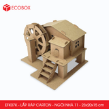  EFK07K - Nhà giấy lắp ráp bằng carton - Mẫu 11 - 23x20x15 cm 