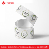 ESCK05 - Cuộn Sticker Thank You tròn - Nhiều thiết kế - 2.5cm - [500 tem/cuộn] 