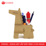  EFK03D - Đựng bút lắp ráp hình con ngựa bằng giấy carton 