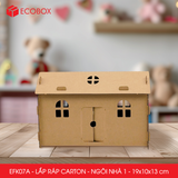 EFK07A - Nhà giấy lắp ráp bằng carton - Mẫu 1 - 19x10x13 cm 