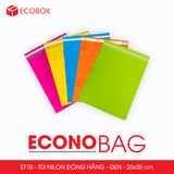  ET1B - Combo 100 túi nilon niêm phong giao hàng - Đen - 35x25 cm 