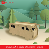  EFK06C - Xe bus lắp ráp bằng carton - 20x8x9 cm 