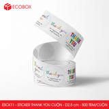  ESCK11 - Cuộn Sticker Thank You tròn - Nhiều thiết kế - 2.5cm - [500 tem/cuộn] 