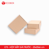  E73 - 25x20x6 cm - Combo 25 Hộp Carton Trơn Nắp Gài 