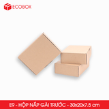  E9 - 30x20x7.5 cm - Combo 25 Hộp Carton Trơn Nắp Gài 