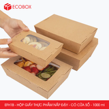  EFH1B - Combo 25 hộp giấy đựng đồ ăn có cửa sổ - 18x12x5 cm 