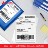  EGN - Giấy in nhiệt tự dính - 500 tờ/ xấp - Nhiều size 