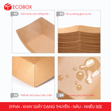  EFPxN - Khay giấy kraft dáng thuyền đựng thực phẩm - Nhiều size 