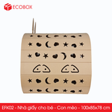  EFK02 - Nhà Giấy Carton Lắp Ghép Cho Bé - Hình Con Mèo 