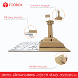  EFK09D - Mô hình lắp ráp bằng carton - Cột Cờ Hà Nội - 20x20x29 cm 