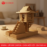  EFK09A - Mô hình lắp ráp bằng carton - Chùa Một Cột - 23x17x23 cm 