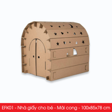  EFK02 - Nhà Giấy Carton Lắp Ghép Cho Bé - Hình Con Mèo 