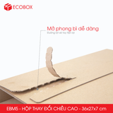  EBM5 - 36x27x7cm - HỘP CARTON THAY ĐỔI CHIỀU CAO 