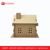  EFK07P - Nhà giấy lắp ráp bằng carton - Mẫu 16 - 14x13x12 cm 
