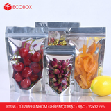  ETZ6B - 22x32cm - Combo 25 túi Zipper nhôm ghép - Bạc 