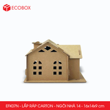  EFK07N - Nhà giấy lắp ráp bằng carton - Mẫu 14 - 16x14x9 cm 