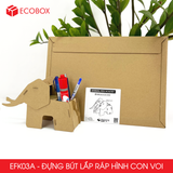  EFK03A - Đựng bút lắp ráp hình con voi bằng giấy carton 