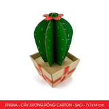  EFK04A - Cây xương rồng carton - Sao - 7x7x14 cm 