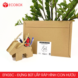  EFK03C - Đựng bút lắp ráp hình con hươu bằng giấy carton 