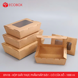  EFH1B - Combo 25 hộp giấy đựng đồ ăn có cửa sổ - 18x12x5 cm 