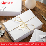  EGH1TC - 50cm x 50m - Cuộn giấy Kraft trắng cao cấp 