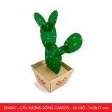  EFK04C - Cây xương rồng carton - Tai thỏ - 7x10x17 cm 