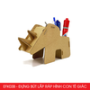  EFK03B - Đựng bút lắp ráp hình con tê giác bằng giấy carton 