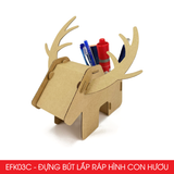  EFK03C - Đựng bút lắp ráp hình con hươu bằng giấy carton 