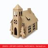  EFK07H - Nhà giấy lắp ráp bằng carton - Mẫu 8 - 18x14x22 cm 