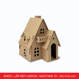  EFK07J - Nhà giấy lắp ráp bằng carton - Mẫu 10 - 13x11x16 cm 