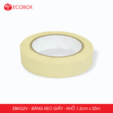  EBKG2V - Băng keo giấy khổ 1.2cm x 25m 
