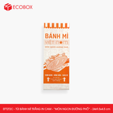  EFT2T2C - Túi bánh mì trắng in cam - "Món ngon đường phố" - 24x9,5x4,5 cm 