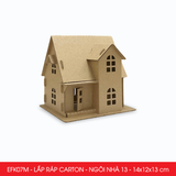  EFK07M - Nhà giấy lắp ráp bằng carton - Mẫu 13 - 14x12x13 cm 