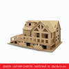  EFK07R - Nhà giấy lắp ráp bằng carton - Mẫu 18 - 25x18x13 cm 