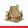  EFK07T - Nhà giấy lắp ráp bằng carton - Mẫu 20 - 19x21x19 cm 