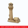 EFK07V - Nhà giấy lắp ráp bằng carton - Mẫu 22 - 19x10x29 cm 