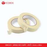  EBKG2V - Băng keo giấy khổ 1.2cm x 25m 