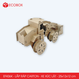  EFK06K - Xe tải chở hàng lắp ráp bằng carton - 25x12x12 cm 
