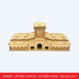  EFK09F - Mô hình lắp ráp bằng carton - Chợ Bến Thành - 32x14x13 cm 