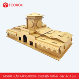  EFK09F - Mô hình lắp ráp bằng carton - Chợ Bến Thành - 32x14x13 cm 