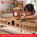  EFK09F - Mô hình lắp ráp bằng carton - Chợ Bến Thành - 32x14x13 cm 