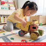  EFK06L - Xe tải hạng nặng lắp ráp bằng carton - 21x12x11 cm 