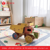  EFK06L - Xe tải hạng nặng lắp ráp bằng carton - 21x12x11 cm 
