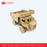  EFK06L - Xe tải hạng nặng lắp ráp bằng carton - 21x12x11 cm 