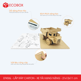  EFK06L - Xe tải hạng nặng lắp ráp bằng carton - 21x12x11 cm 