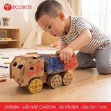  EFK06M - Xe tải tự đổ lắp ráp bằng carton - 22x12x11 cm 