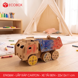  EFK06M - Xe tải tự đổ lắp ráp bằng carton - 22x12x11 cm 